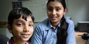 Siblings Sharvil and Shanaya Pandir have been tutored for NAPLAN.