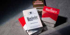 Branded cigarettes purchased from Melbourne tobacconists by The Age as part of this story.