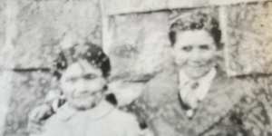 Fay and her brother Dempsey,in a photo believed to have been taken near a humpy on The Flats.