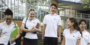 Year 12 students leave their high school for the last time,after HSC exams finished on Friday.