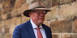 Gareth Ward leaves court after the guilty verdicts awaiting a detention application.