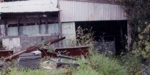 The shed where Michele Brown’s body was found.