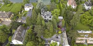 An aerial view of Tina Turner’s home in Kuesnacht near Zurich,Switzerland.