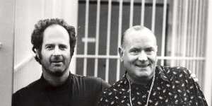 Iconic music promoters Michael Gudinski (left) and Michael Chugg,in Sydney in 1994.