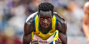 Peter Bol bolted into the final of the 800m.