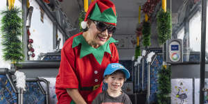 Tinsel gives decorated Christmas bus winning edge,says five-year-old judge
