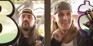 Kevin Smith and Jason Mewes in Clerks II.
