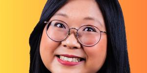 Jennifer Wong:clean comedy and putting the crowd at ease.