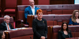 One Nation leader Pauline Hanson said the party would spearhead the campaign against an Indigenous Voice to Parliament.