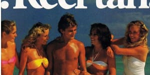 Bronzed,slim and young:This vintage ad for Reef tanning oil published in the early 1980s in Australia has plenty of similarities with modern social media ads.