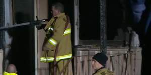 Firefighters respond to the house fire in Bomaderry in 2020.