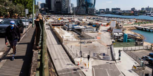 Work is forging ahead on plans to develop the final piece of Barangaroo. An underground metro station is due to open later this year.