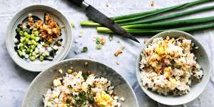 Adam Liaw's belly-warming garlic fried rice.