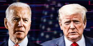 Joe Biden,left,and Donald Trump.