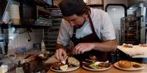 Head chef Tom Clunie at Lucien Baked Goods in Parramatta.