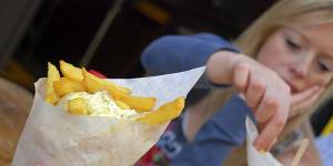 Hot potato ... frites in Belgium are a passion.