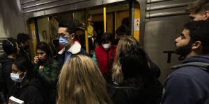 Commuters struggled to get home because of the strike action. 