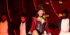 Megan Thee Stallion in Moulin Rouge! The Musical. She was taken to hospital with exhaustion this week. 