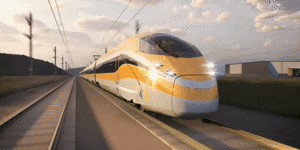 Animation of a high-speed train on Australia’s East Coast.