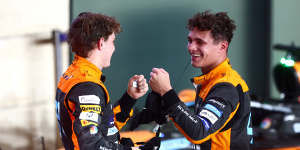 McLaren teammates Oscar Piastri and Lando Norris came second and third respectively.