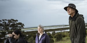 Mel Sheedy (left),Sandra Wilson,Gordon Lescinsky and Rob Mancini are among the volunteers proposing the creation of the Hobsons Bay Wetlands Centre.