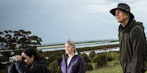 Mel Sheedy (left),Sandra Wilson,Gordon Lescinsky and Rob Mancini are among the volunteers proposing the creation of the Hobsons Bay Wetlands Centre.