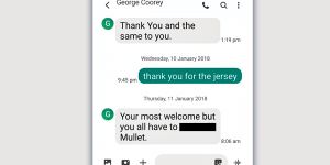 One of the texts sent by Coorey.