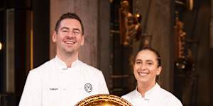 MasterChef Australia 2025 finalists Callum Hann and Laura Sharrad. 