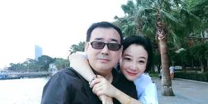 Yang Hengjun pictured with his wife in 2017.