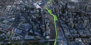 An artist’s render of the planned Greenline Project.