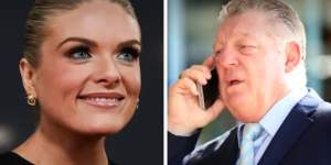 Rugby league commentators,Erin Molan and Phil Gould.