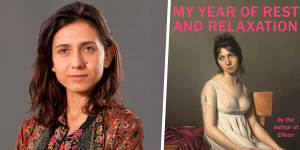 Author Ottessa Moshfegh and her novel My Year of Rest and Relaxation.