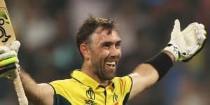 Glenn Maxwell scored a double century against Afghanistan during last year’s World Cup.