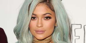The colour of the moment,duck egg blue,on Kylie Jenner.