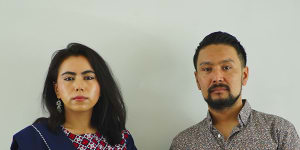 Hazara Australian young leaders Sitarah Mohammadi and Sajjad Askary,both of whom fear for their families’ safety overseas.