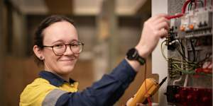 Maddison Daly is studying Cert III in Electrotech Electrician and became an apprentice after discovering her profession on Instagram.