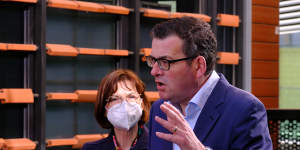 Premier Daniel Andrews and Health Minister Mary-Anne Thomas in July.