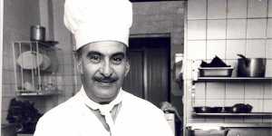 Tom’s grandfather,Zareh Sarafian,cooking at Cafe Edouard in South Yarra in the 1970s.