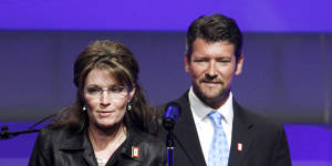 Then Republican Alaska governor Sarah Palin and her husband Todd Palin in 2009.