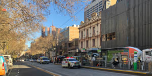 ‘We heard this bang’:Concrete pump explosion in CBD leaves workers injured