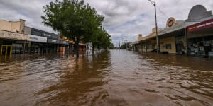 Flood waters devastate the town of Rochester in central Victoria.