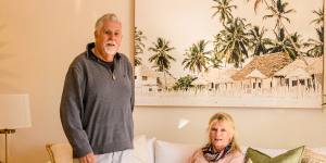 Mel Painter and his wife Christine at their home in Newport,where house prices have boomed.