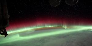 NASA astronaut Bob Hines captured an aurora – caused by the interaction of solar radiation with the magnetic field –from the International Space Station in August.