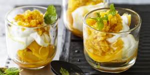 Adam Liaw’s mango lassi parfait.