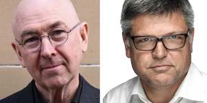 Former Tasmanian children’s commissioner Mark Morrissey (left) and lawyer Greg Barns,SC,