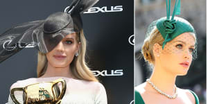 Send in the crowns. Lady Kitty Spencer returns to the Melbourne Cup