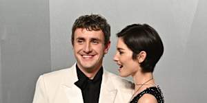 Paul Mescal and Gracie Abrams arrive at the Vanity Fair Oscar Party.