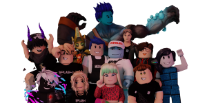 Kai with the development team from Splash,as they appear in Roblox.