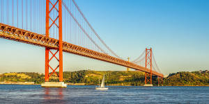 Lisbon’s Ponte 25 de Abril suspension bridge.