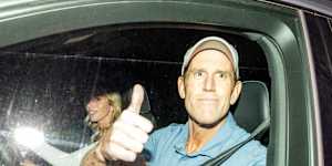 Ben Roberts Smith departs Silverwater Correctional Facility in Sydney.
